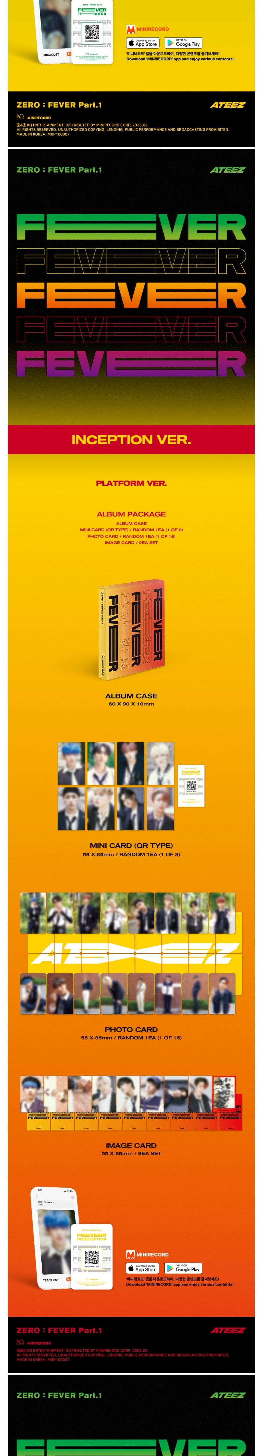 Korea Pop Store ATEEZ - Zero : Fever Part. 1 (Platform Ver.) Kawaii Gifts