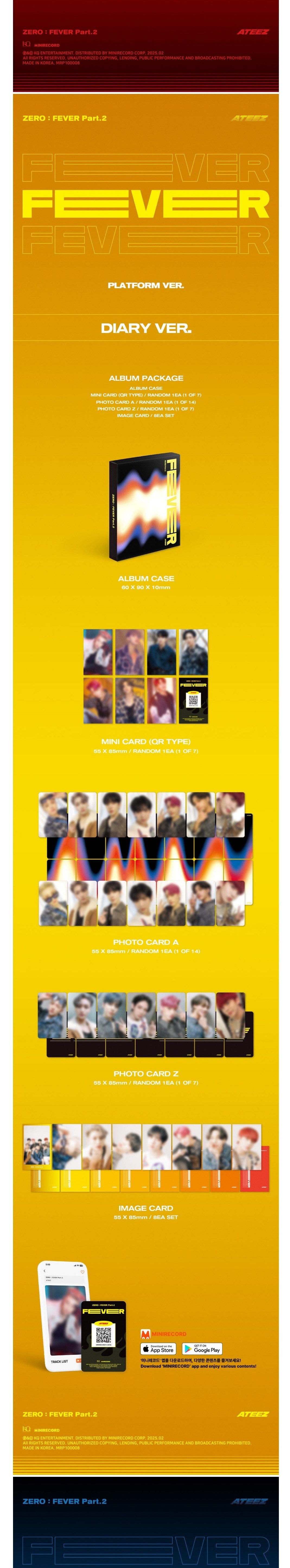 Korea Pop Store ATEEZ - Zero : Fever Part. 2 (Platform Ver.) Kawaii Gifts