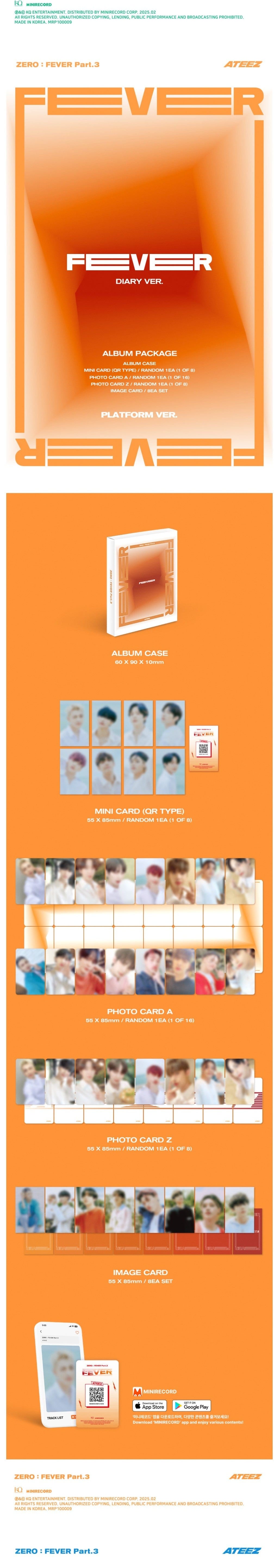 Korea Pop Store ATEEZ - Zero : Fever Part. 3 (Platform Ver.) (Copy) Kawaii Gifts