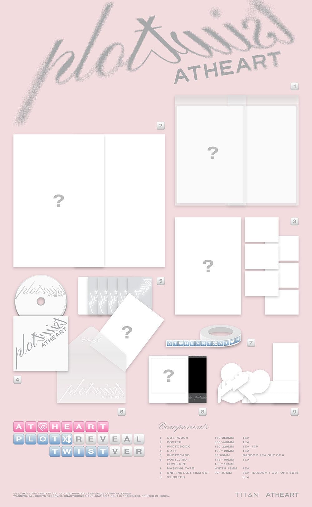 Korea Pop Store ATHEART - 1st EP [Plot Twist] (Reveal Ver.) Kawaii Gifts