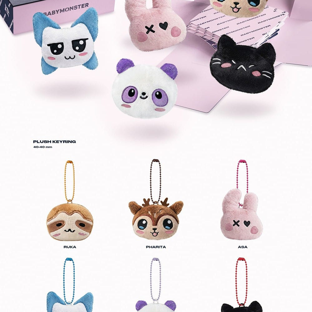 Korea Pop Store BABYMONSTER - 3rd Mini Album [Choom] Plush Keyring Ver. Kawaii Gifts