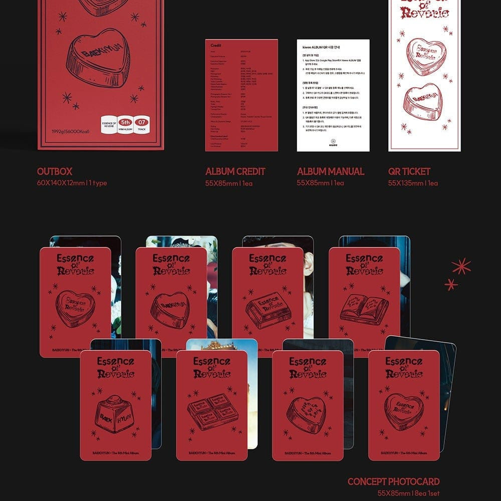 Korea Pop Store BAEKHYUN - Essence of Reverie (5th Mini Album) [Platform Album] (Kiwee Ver.) Kawaii Gifts