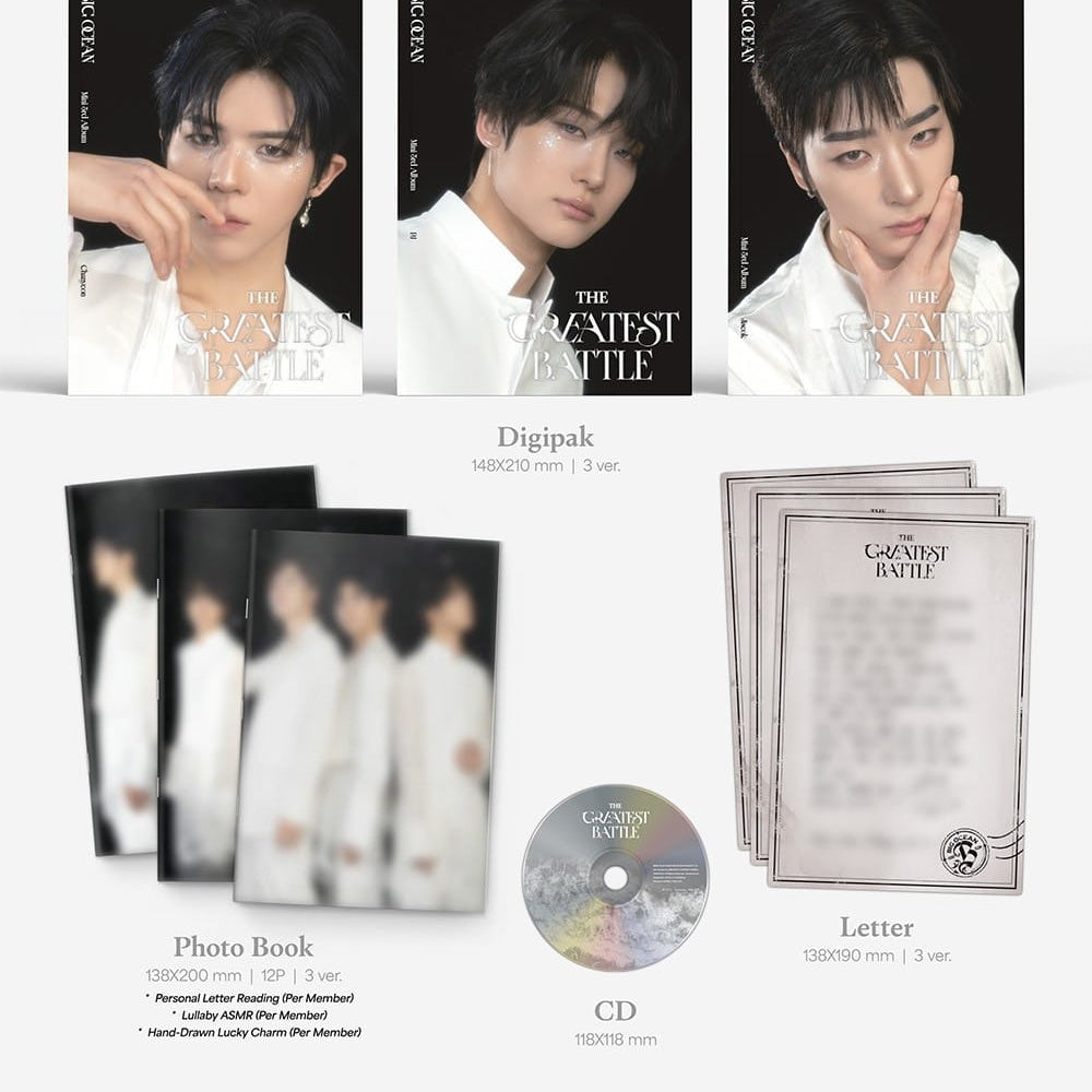 Korea Pop Store BIG OCEAN - 3rd Mini Album [The Greatest Battle] (Personal Ver.) Kawaii Gifts 8809954225895