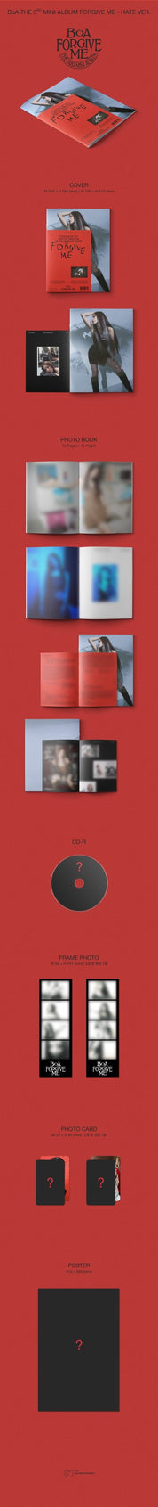 Korea Pop Store BOA - Forgive Me (3rd Mini Album) Hate Ver. Kawaii Gifts 8809755507879