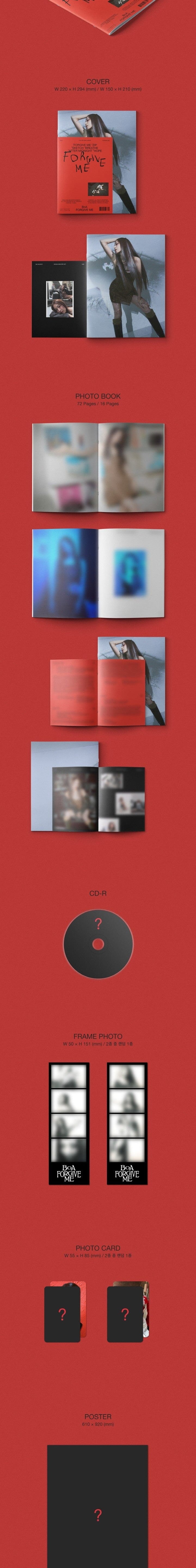 Korea Pop Store BOA - Forgive Me (3rd Mini Album) Hate Ver. Kawaii Gifts 8809755507879