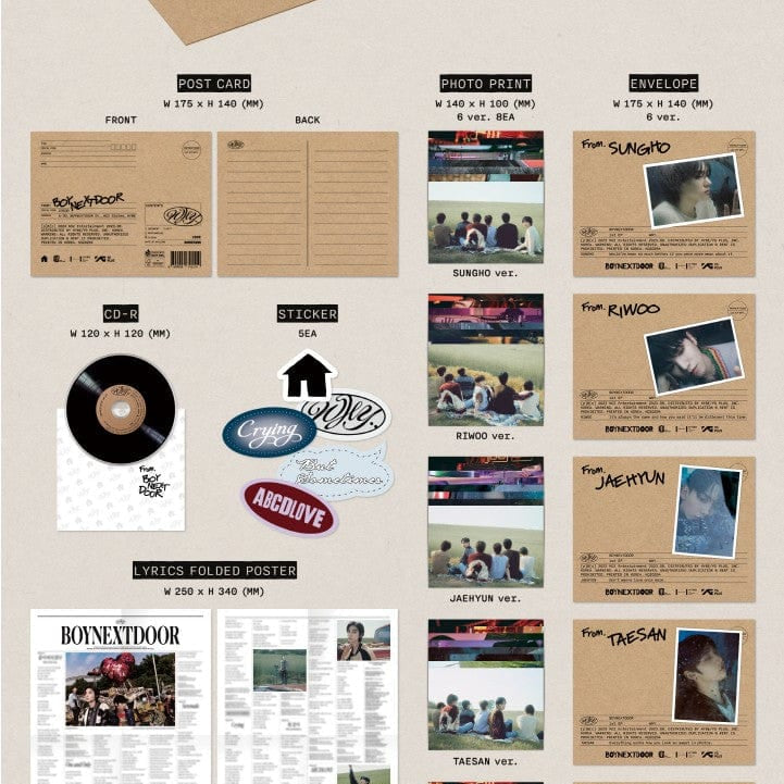 Korea Pop Store BOYNEXTDOOR - 1st EP 'Why..' (Letter Ver.) Kawaii Gifts 8809929745519
