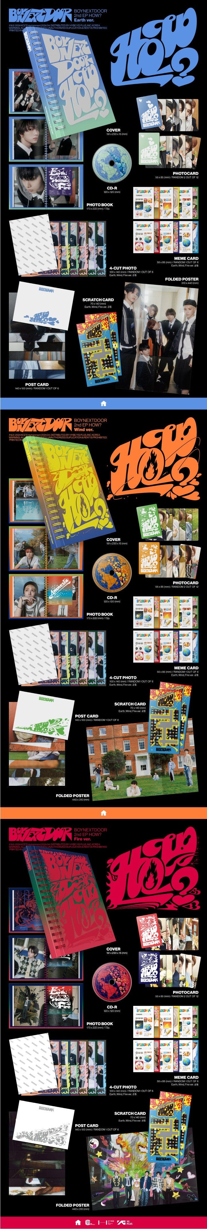 Korea Pop Store BOYNEXTDOOR - 2nd EP [How?] Kawaii Gifts 8809973502380