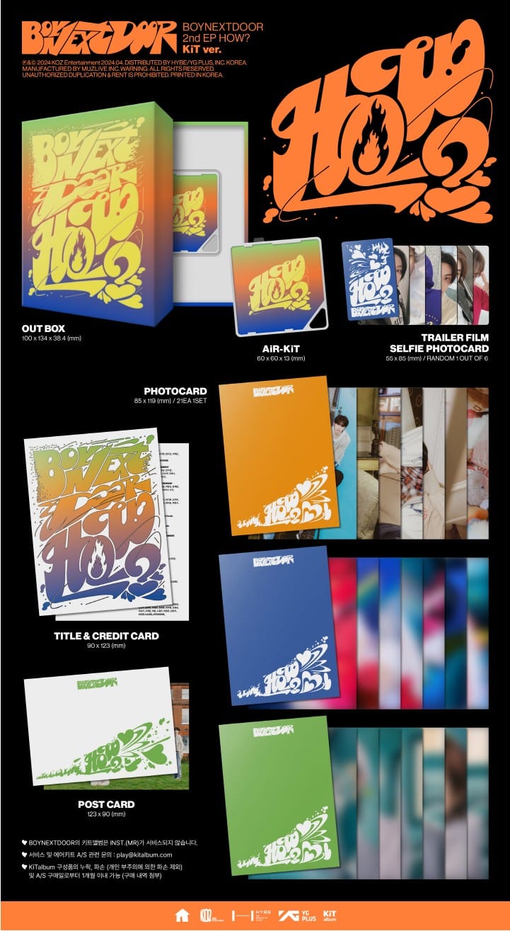 Korea Pop Store BOYNEXTDOOR - 2nd EP [How?] (Kit Ver.) Kawaii Gifts 8800250622203