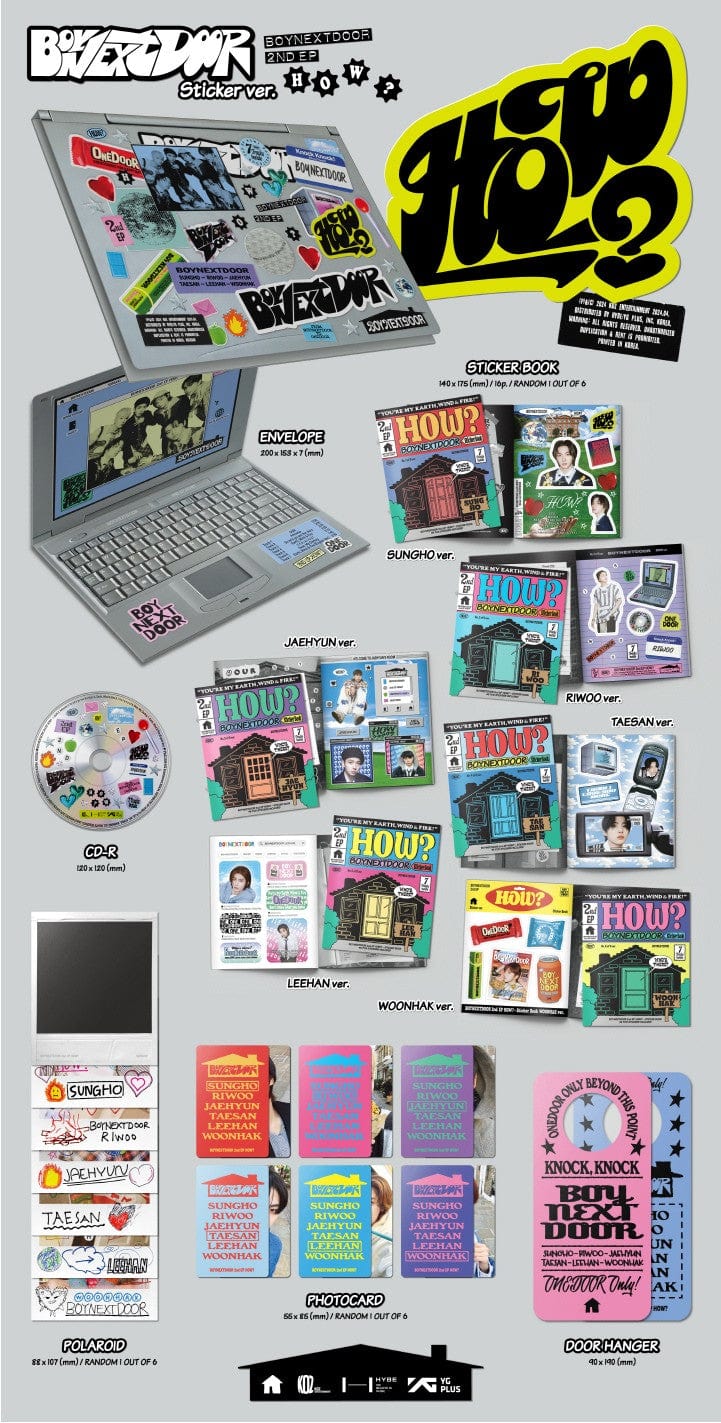 Korea Pop Store BOYNEXTDOOR - 2nd EP [How?] (Sticker Ver.) Kawaii Gifts 8809973502397