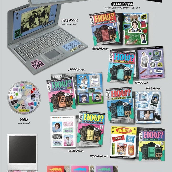 Korea Pop Store BOYNEXTDOOR - 2nd EP [How?] (Sticker Ver.) Kawaii Gifts 8809973502397