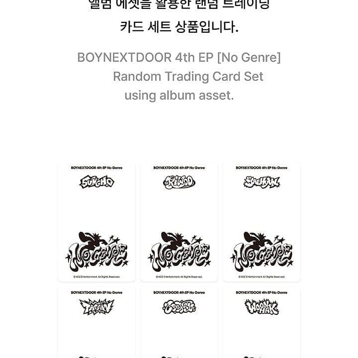 Korea Pop Store [BOYNEXTDOOR] No Genre - Random Trading Card Set Kawaii Gifts