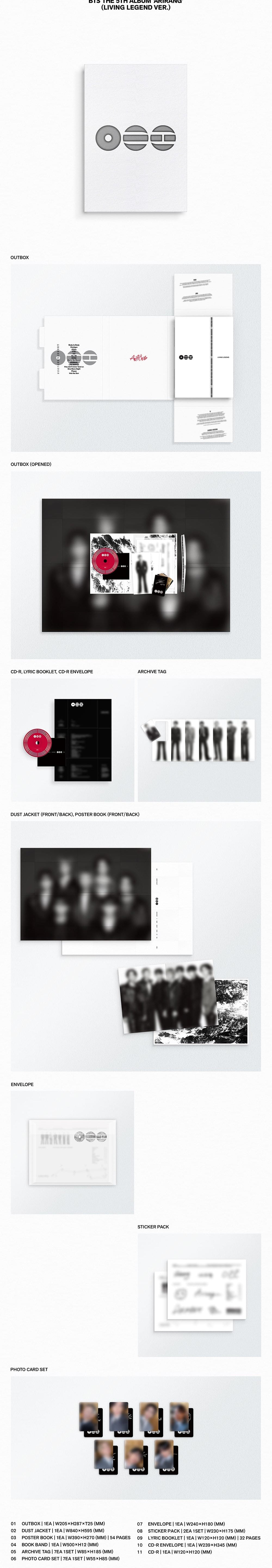 Korea Pop Store BTS - Arirang (Living Legend Ver.) Kawaii Gifts 8800344689587