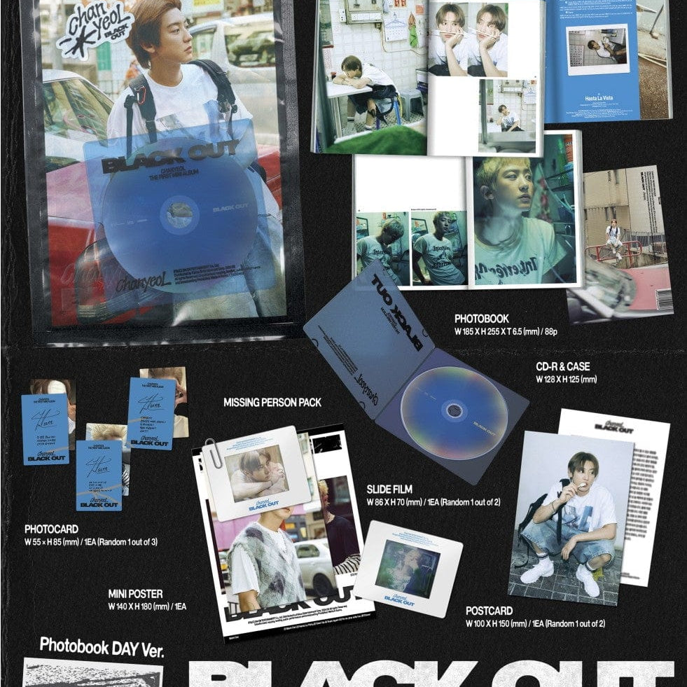 Korea Pop Store CHANYEOL - [Black Out] (1st Mini Album) (Photo Book Ver.) Kawaii Gifts