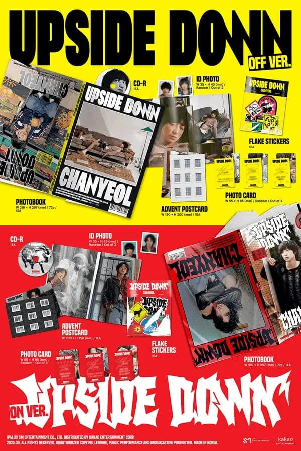 Korea Pop Store CHANYEOL - [Upside Down] (2nd Mini Album) (Photo Book Ver.) Kawaii Gifts