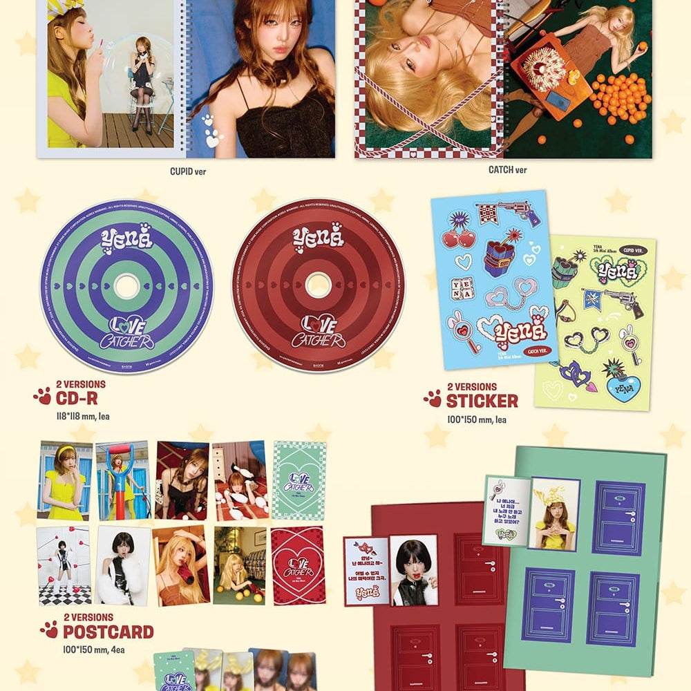 Korea Pop Store CHOI YENA - 5th Mini Album [Love Catcher] Kawaii Gifts