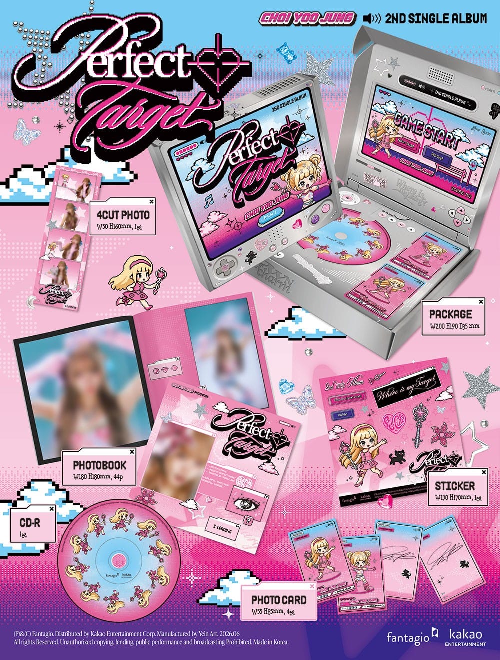 Korea Pop Store CHOI YOOJUNG - 2nd Mini Album [Perfect Target] Kawaii Gifts