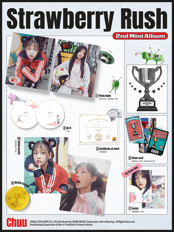 Korea Pop Store CHUU - [Strawberry Rush] (2nd Mini Album) Kawaii Gifts 8809314516083