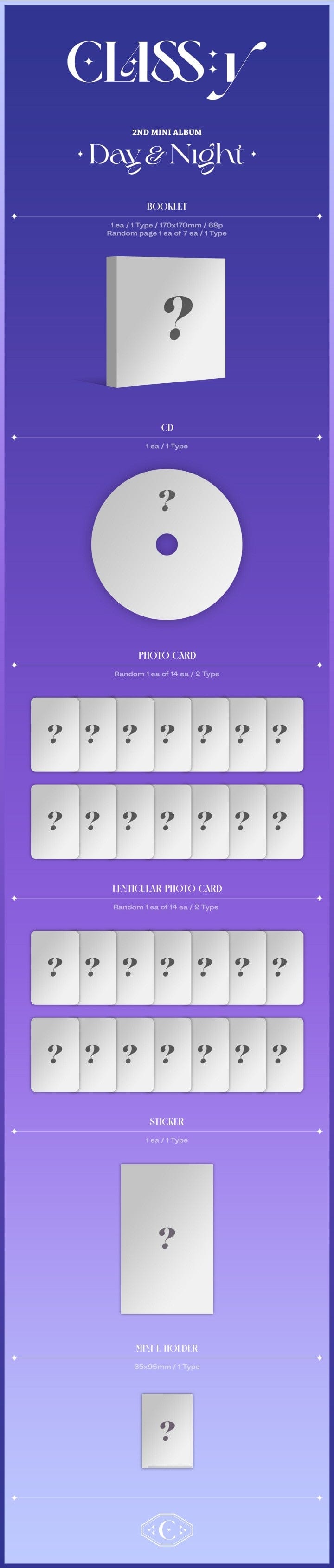 Korea Pop Store CLASS:y - Day & Night (2nd Mini Album) Kawaii Gifts 8804775253140