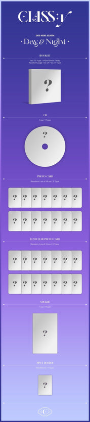 Korea Pop Store CLASS:y - Day & Night (2nd Mini Album) Kawaii Gifts 8804775253140
