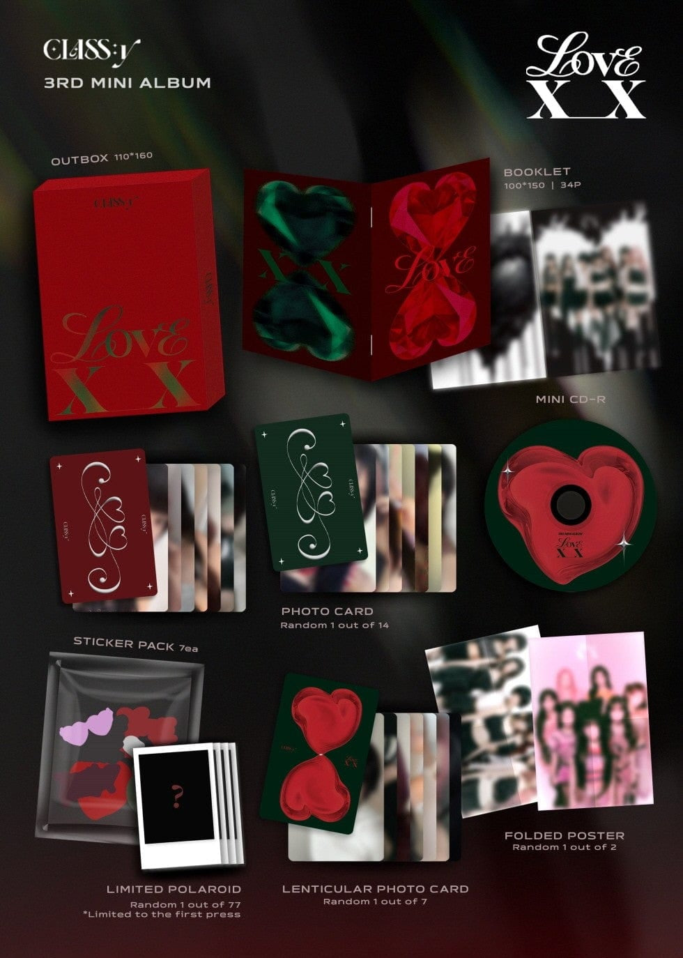 Korea Pop Store CLASS:y - Love XX (3rd Mini Album) Kawaii Gifts