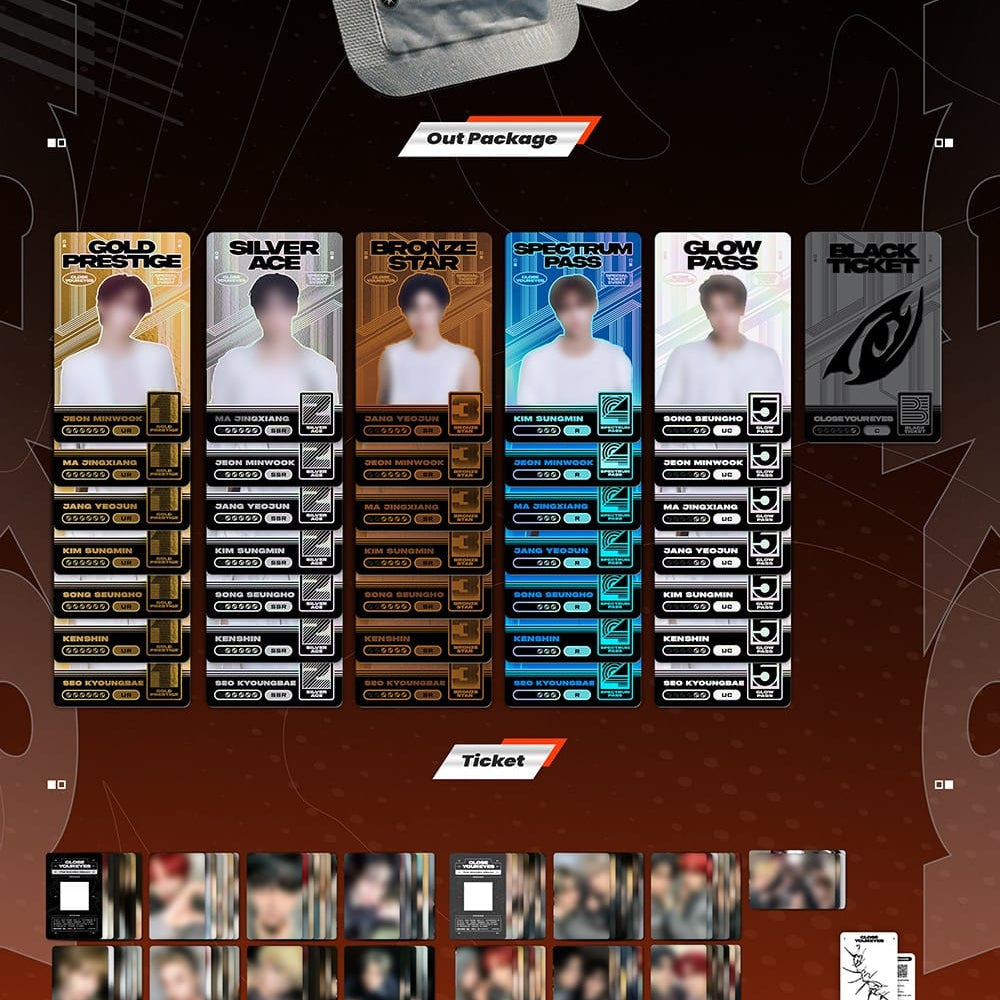 Korea Pop Store CLOSE YOUR EYES - The 3rd Mini Album [Blackout] (Ticket Ver.) Kawaii Gifts