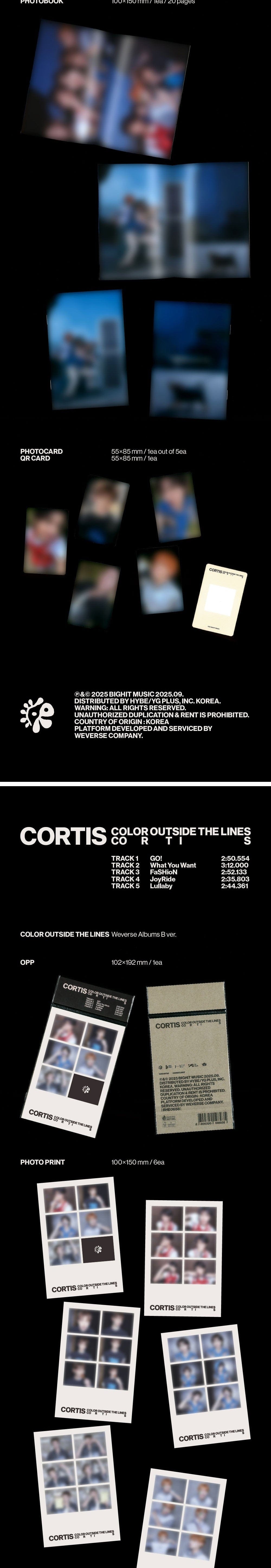 Korea Pop Store CORTIS - The 1st EP [Color Outside the Lines] (Weverse Albums Ver.) Kawaii Gifts