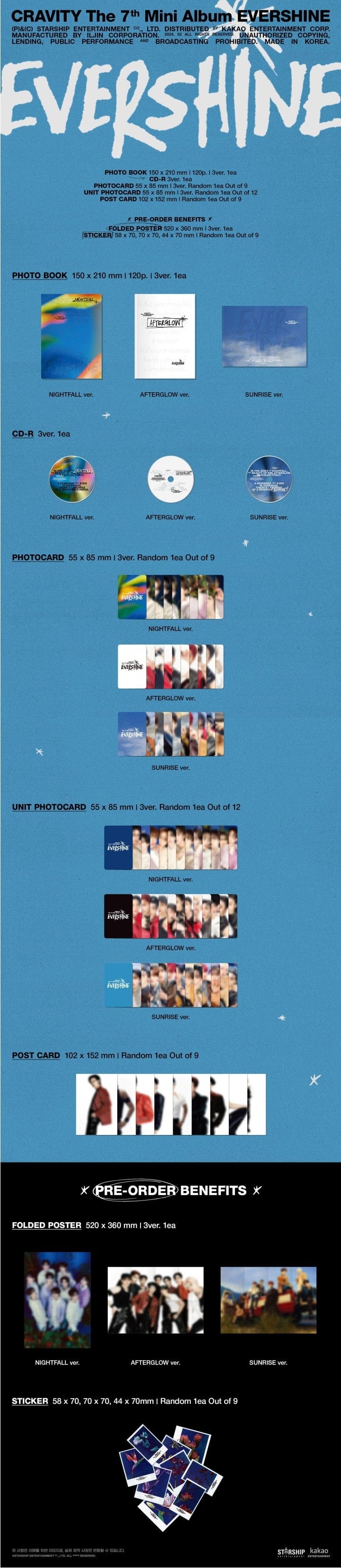 Korea Pop Store CRAVITY - [Evershine] (7th Mini Album) Kawaii Gifts 8804775368721