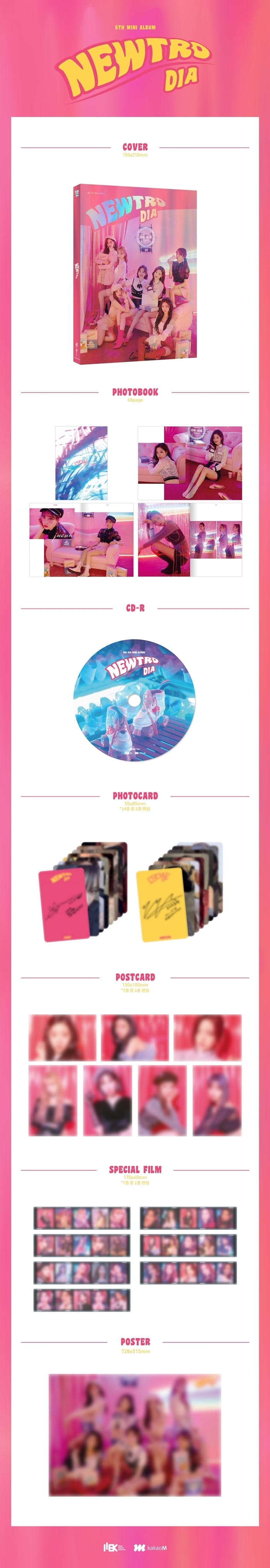 Korea Pop Store DIA - Newtro (5th Mini Album) Kawaii Gifts 8804775123603