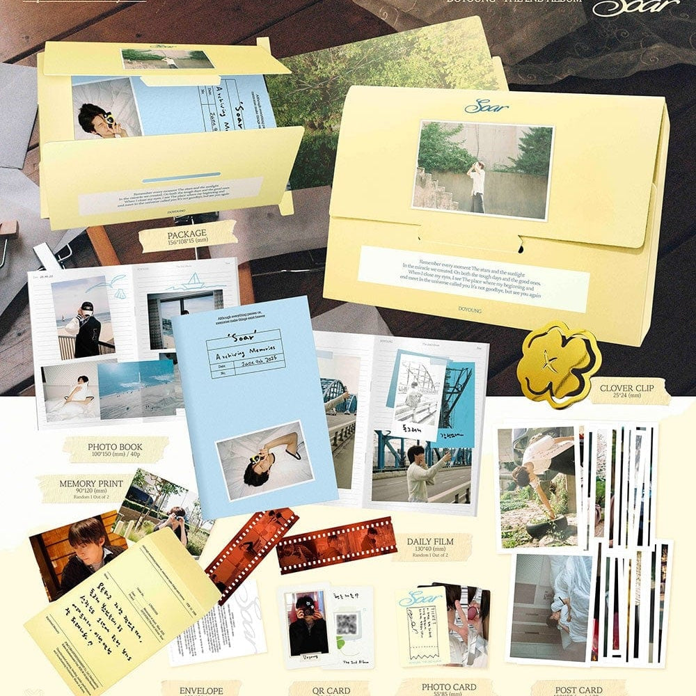 Korea Pop Store DOYOUNG - [Soar] The 2nd Album (Imprinted Memory Ver.) Smart Album Kawaii Gifts