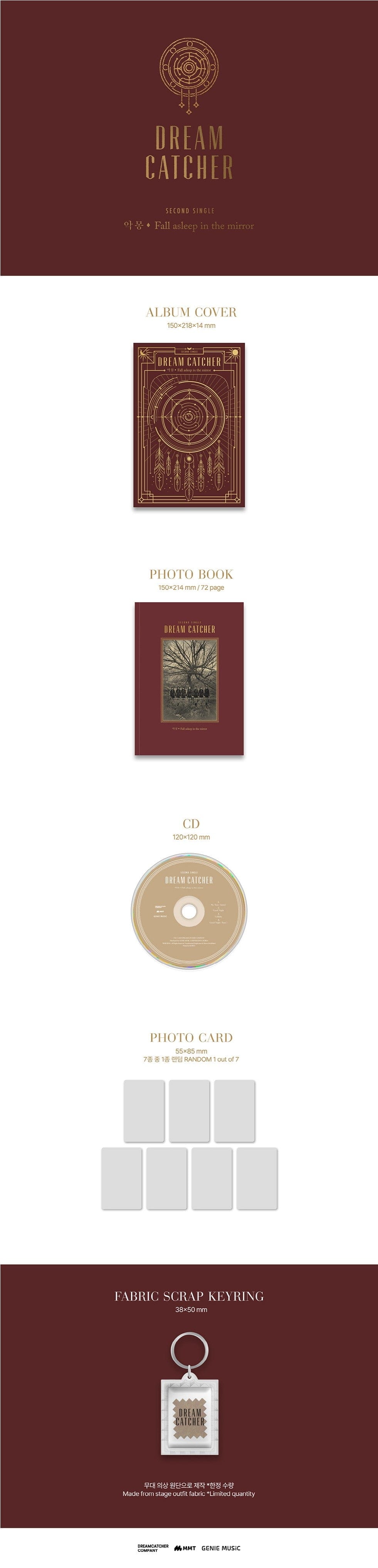 Korea Pop Store DREAMCATCHER - Fall Asleep in the Mirror (2nd Single Album) Kawaii Gifts