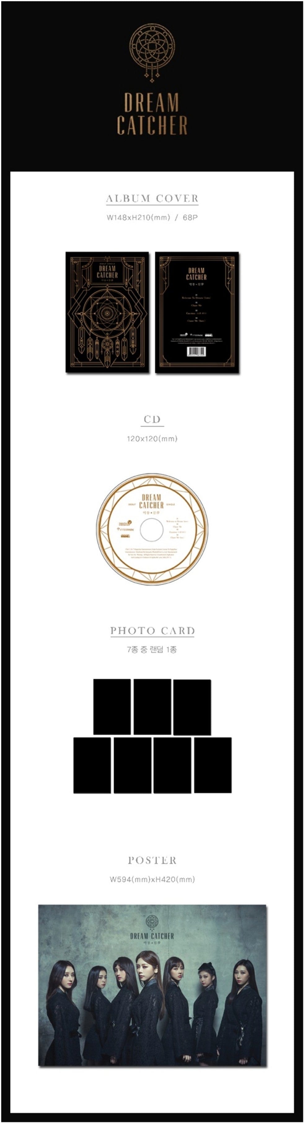 Korea Pop Store DREAMCATCHER - Nightmare (Single Album) Kawaii Gifts 8809314516175