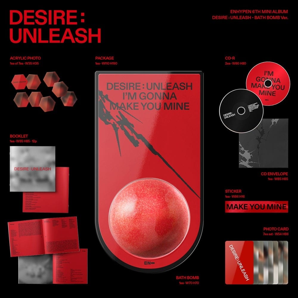 Korea Pop Store ENHYPEN - Desire : Unleash (Bath Bomb Ver.) Kawaii Gifts