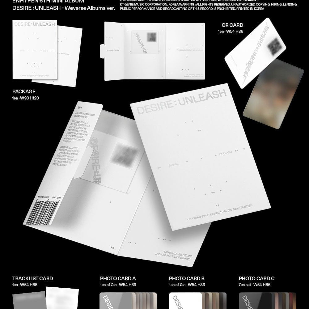Korea Pop Store ENHYPEN - Desire : Unleash (Weverse Albums Ver.) Kawaii Gifts