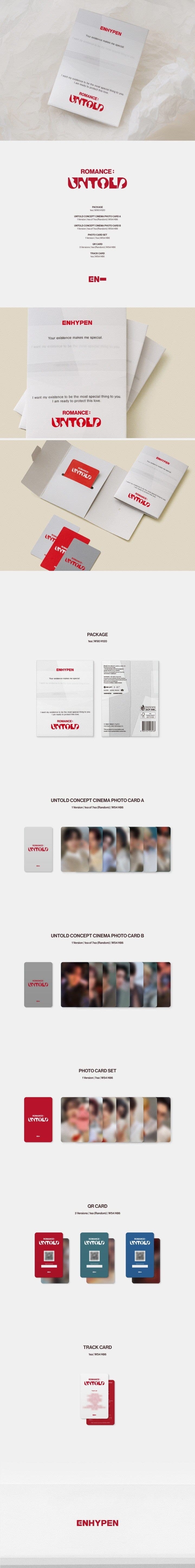 Korea Pop Store ENHYPEN - Romance : Untold (Weverse Albums Ver.) Kawaii Gifts 8809704428163