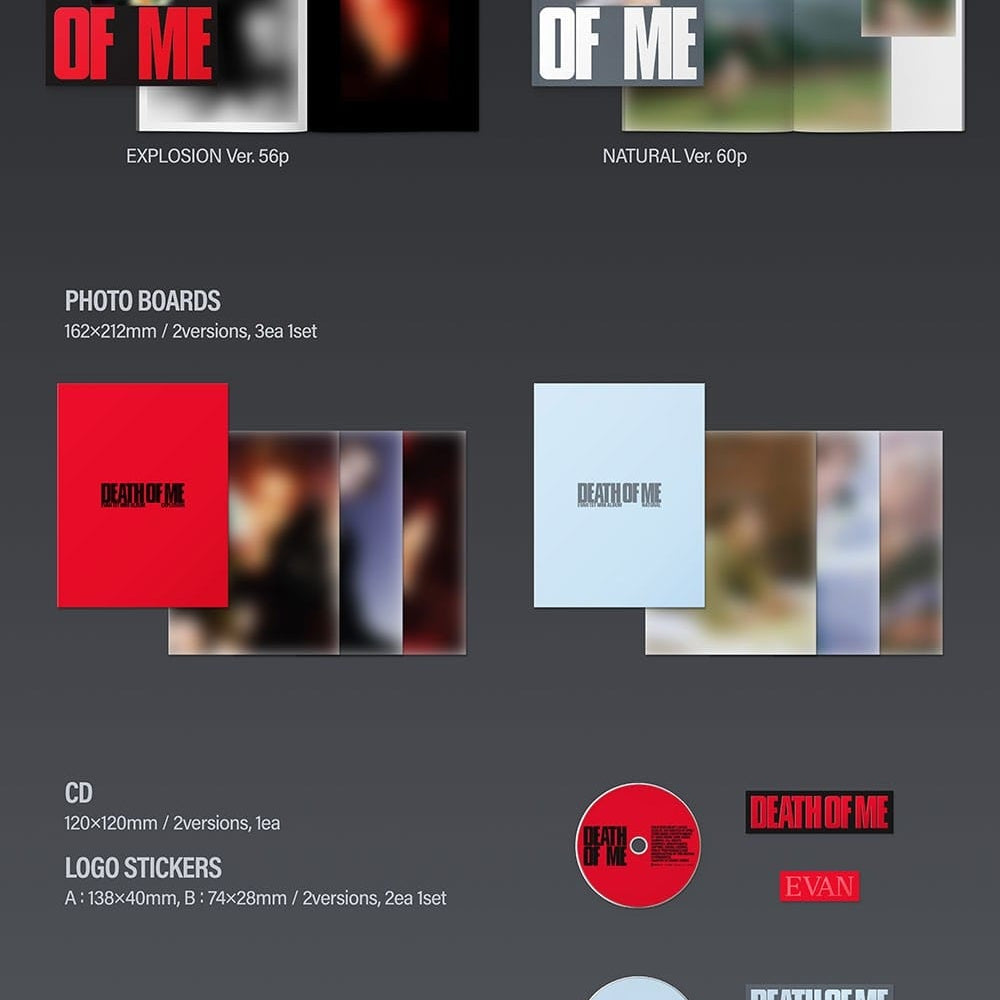 Korea Pop Store EVAN - '1st Mini Album' Death of Me Kawaii Gifts