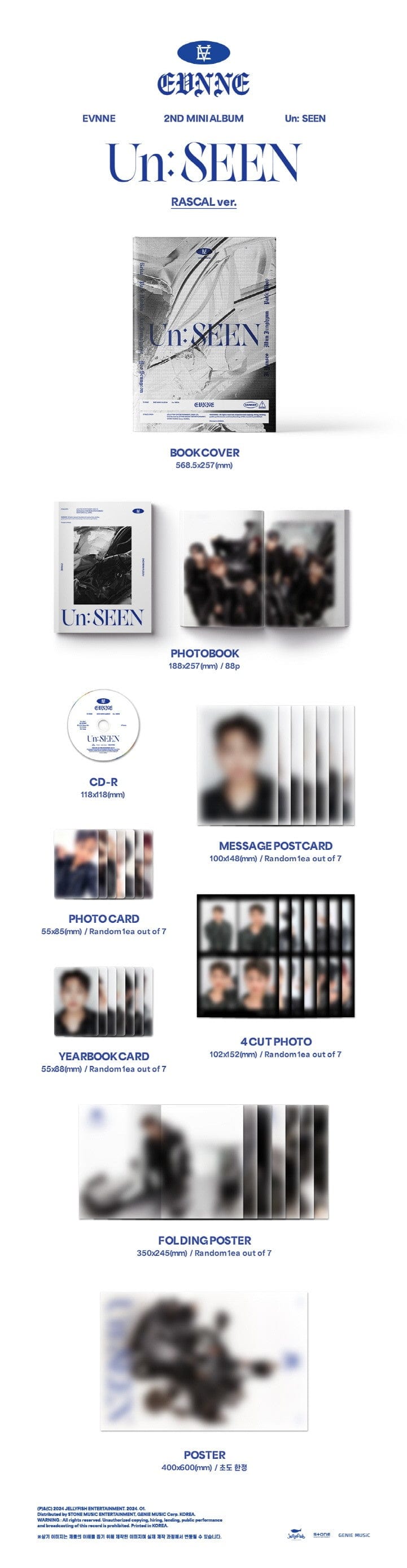 Korea Pop Store EVNNE - [Un : Seen] (2nd Mini Album) Kawaii Gifts 8809704427623