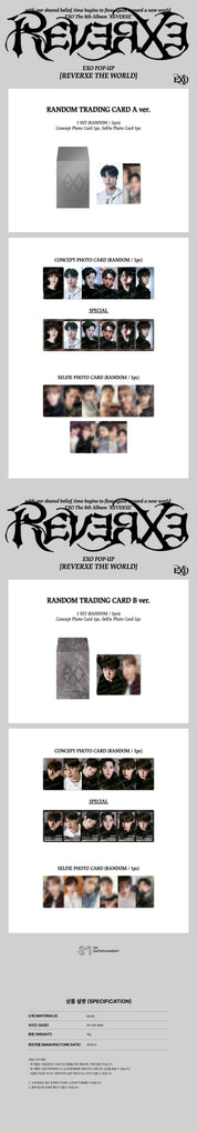 Korea Pop Store [EXO] [Reverxe the World] Random Trading Card Set - A Ver. Kawaii Gifts 8800356750961