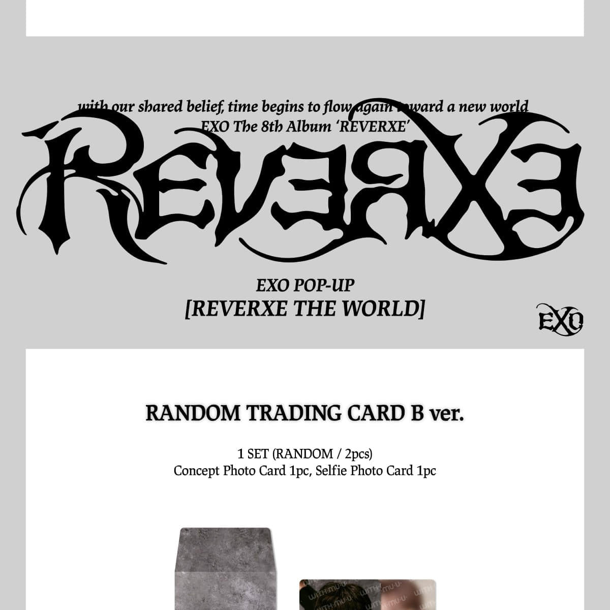 Korea Pop Store [EXO] [Reverxe the World] Random Trading Card Set - A Ver. Kawaii Gifts 8800356750961