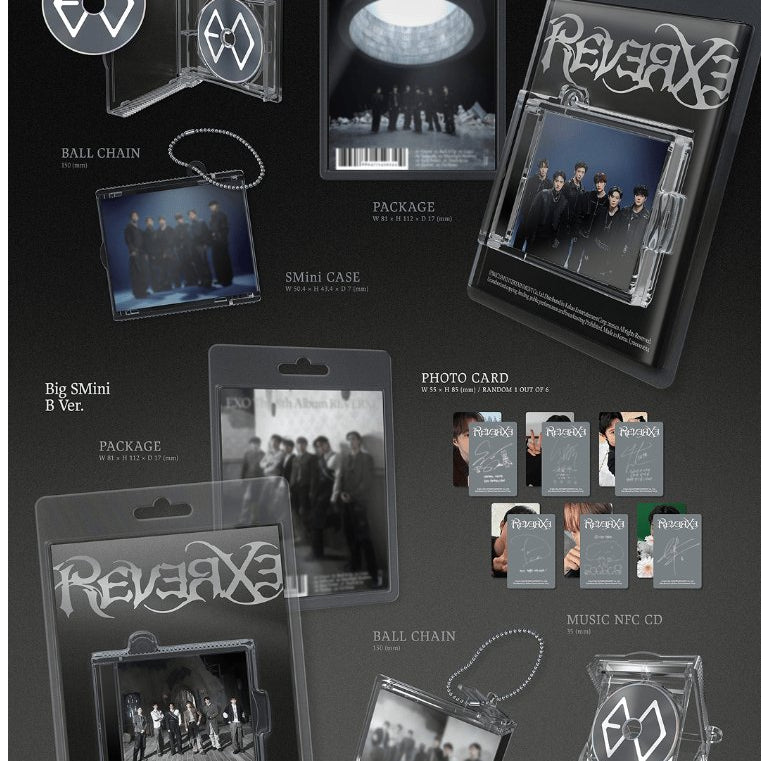 Korea Pop Store EXO - The 8th Album [Reverxe] (Big SMINI Ver.) Smart Album Kawaii Gifts 8804775459344