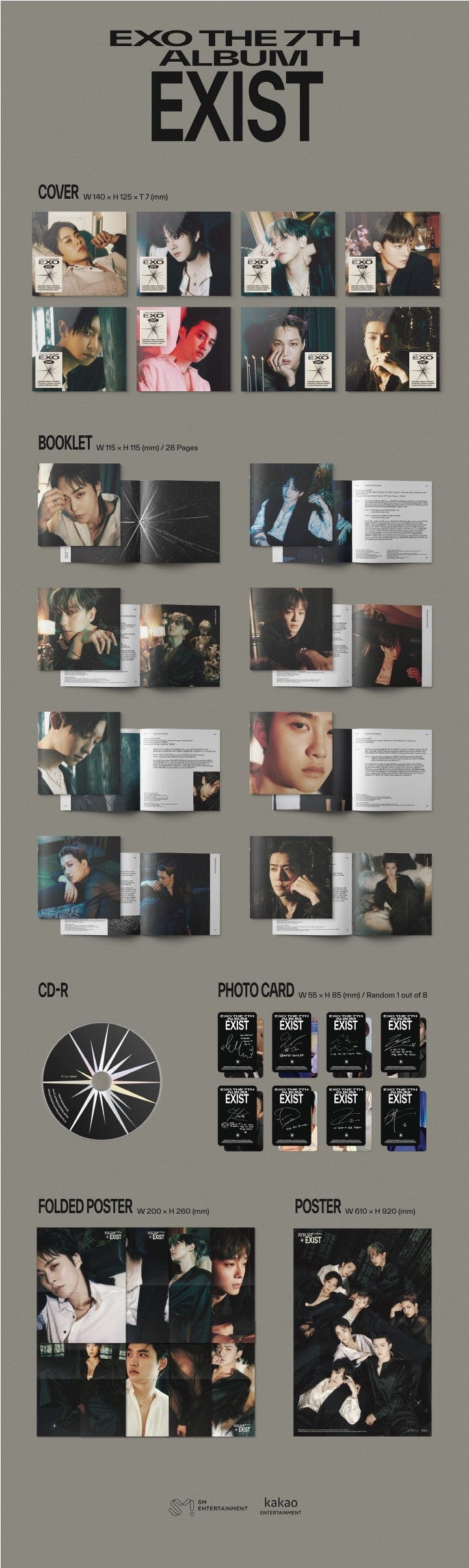 Korea Pop Store EXO - Vol. 7 [Exist] Digipack Ver. Kawaii Gifts
