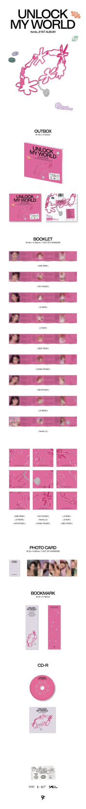 Korea Pop Store Fromis_9 - Unlock My World (1st Album) [Compact Ver.] Kawaii Gifts 8809903923827