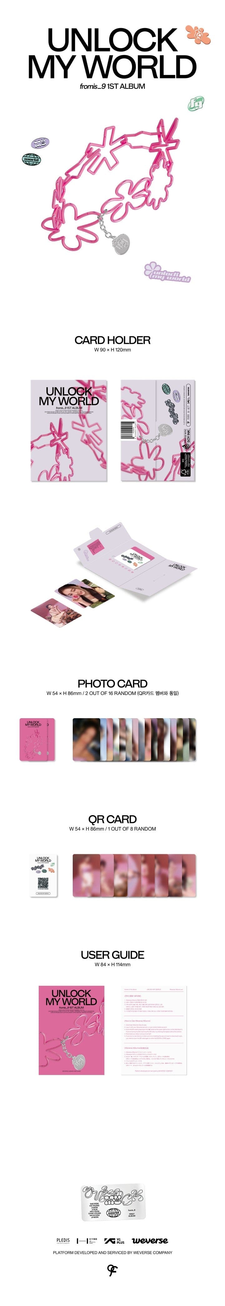 Korea Pop Store Fromis_9 - Unlock My World (1st Album) [Weverse Albums Ver.] Kawaii Gifts