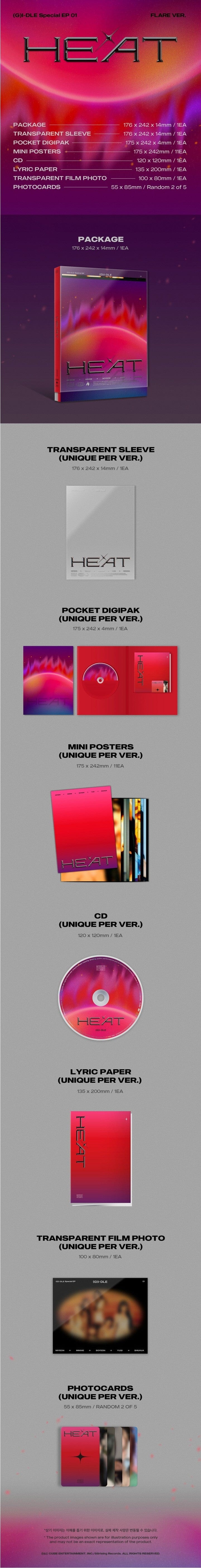 Korea Pop Store (G)I-DLE - Heat (Special Album) Kawaii Gifts