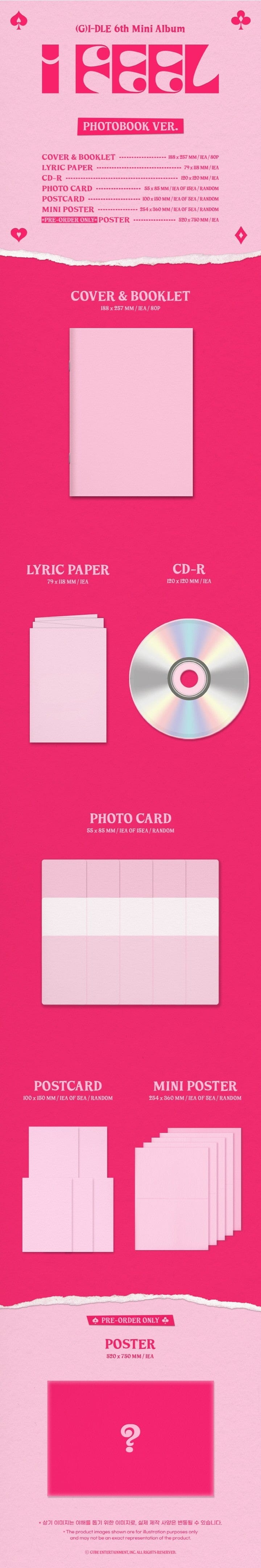 Korea Pop Store (G)I-DLE - I Feel (6th Mini Album) Photobook Ver. Kawaii Gifts