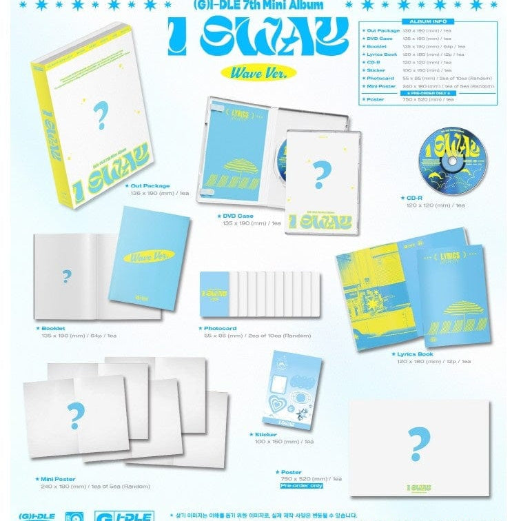 Korea Pop Store (G)I-DLE - [I Sway] (7th Mini Album) Kawaii Gifts 8804775450235