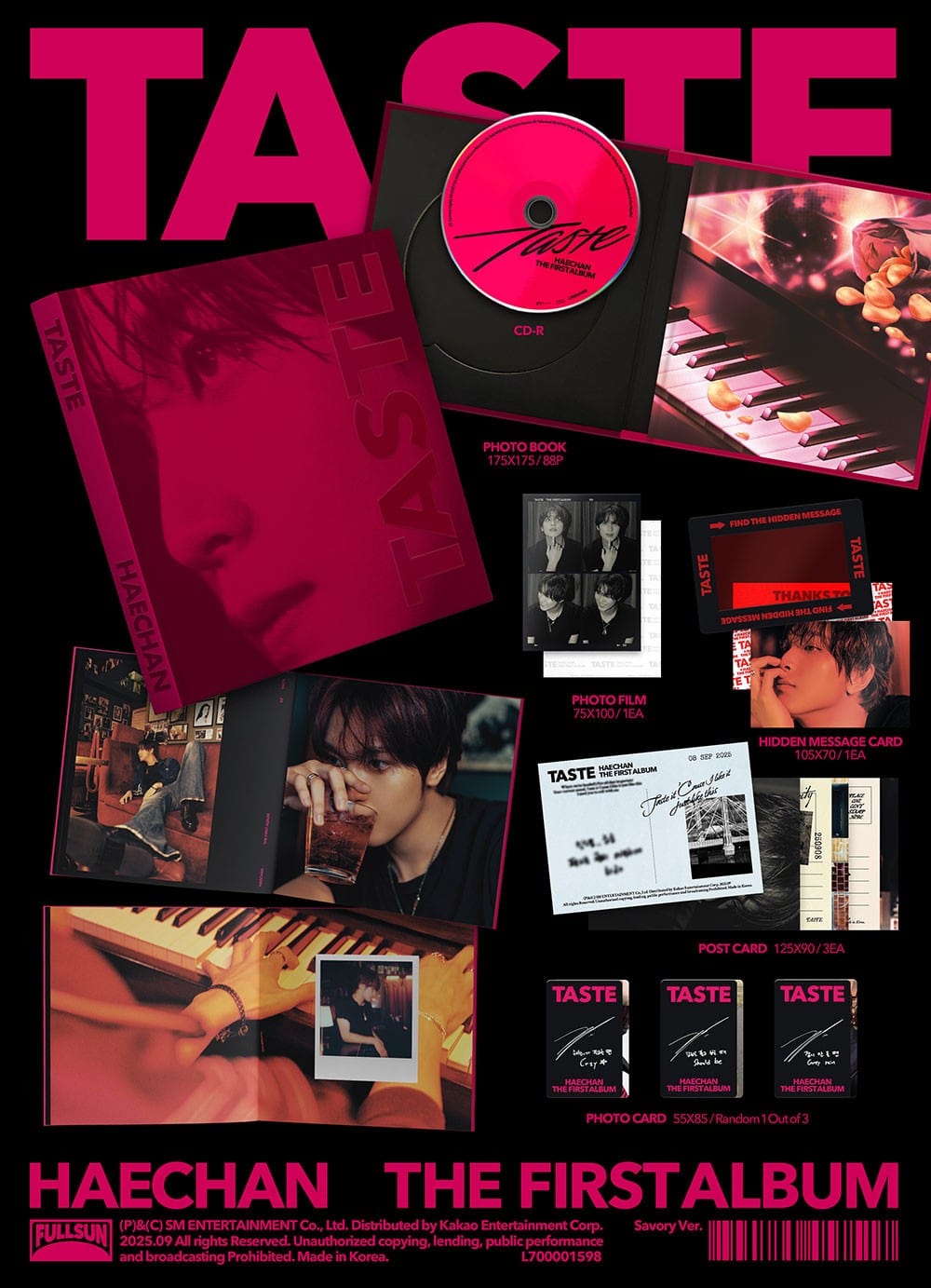 Korea Pop Store HAECHAN - 1st Album [Taste] (Savory Ver.) Kawaii Gifts
