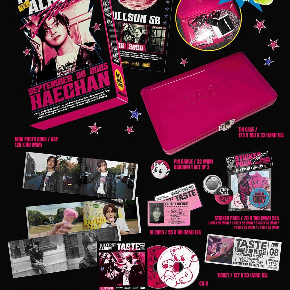 Korea Pop Store HAECHAN - 1st Album [Taste] (Tin Case Ver.) Kawaii Gifts