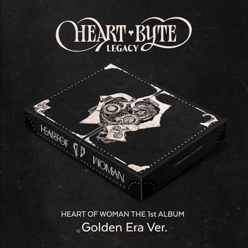 Korea Pop Store HEART OF WOMAN - The 1st Album [Heart Byte: Legacy] Golden Era Ver. Kawaii Gifts