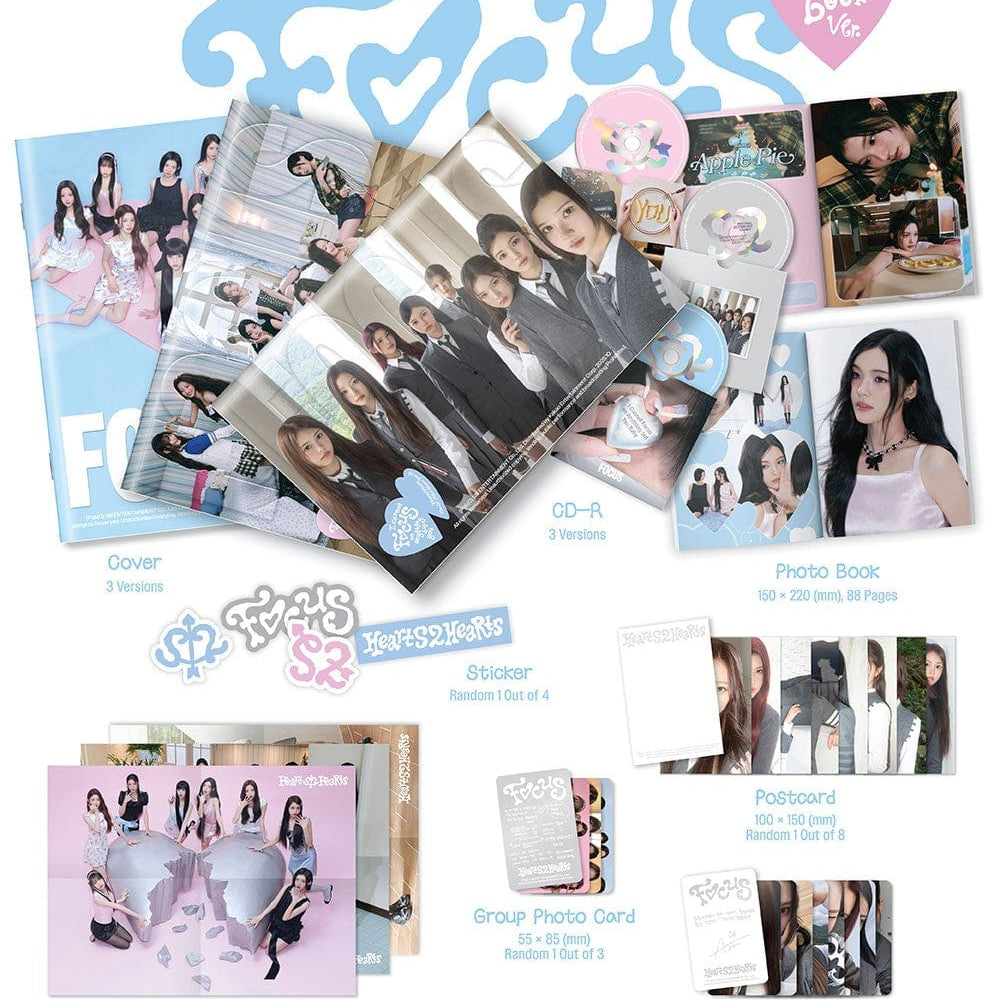 Korea Pop Store HEARTS2HEARTS - 1st Mini Album [Focus] (Photobook Ver.) Kawaii Gifts