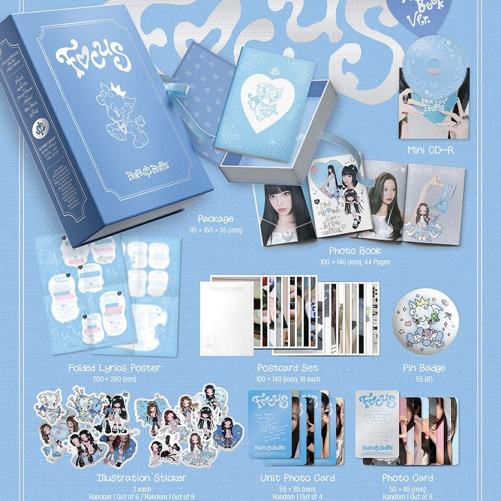Korea Pop Store HEARTS2HEARTS - 1st Mini Album [Focus] (Rule Book Ver.) Kawaii Gifts